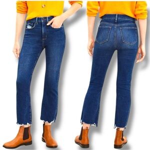 Made & Loved LOFT Size 28/6 Chewed Hem High Rise Kick Crop Jeans